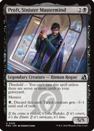 Proft, Sinister Mastermind (FRA-235) [Reality Fracture] Foil MTG Single Wizards of the Coast
