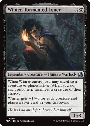 Winter, Tormented Loner (FRA-240) [Reality Fracture] MTG Single Wizards of the Coast