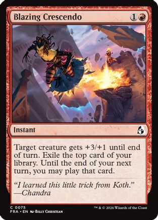 Blazing Crescendo (FRA-075) [Reality Fracture] Foil MTG Single Wizards of the Coast