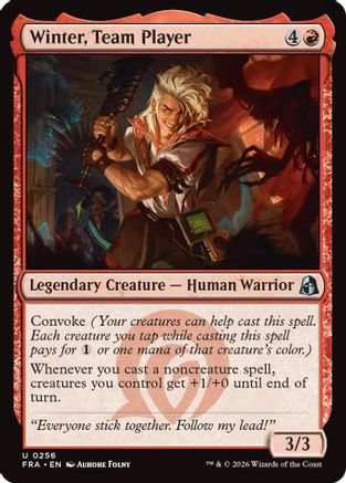 Winter, Team Player (FRA-256) [Reality Fracture] Foil MTG Single Wizards of the Coast