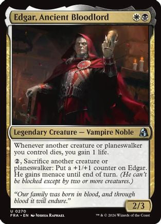 Edgar, Ancient Bloodlord (FRA-270) [Reality Fracture] Foil MTG Single Wizards of the Coast