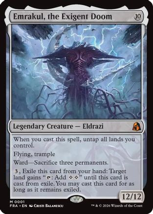 Emrakul, the Exigent Doom (FRA-001) [Reality Fracture] MTG Single Wizards of the Coast