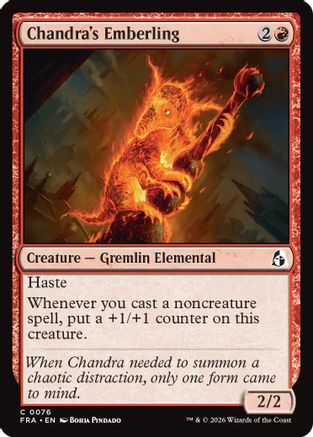 Chandra's Emberling (FRA-076) [Reality Fracture] Foil MTG Single Wizards of the Coast