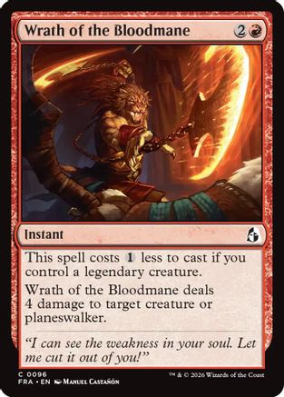 Wrath of the Bloodmane (FRA-096) [Reality Fracture] Foil MTG Single Wizards of the Coast