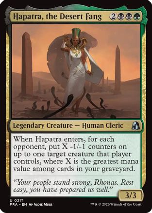 Hapatra, the Desert Fang (FRA-271) [Reality Fracture] Foil MTG Single Wizards of the Coast