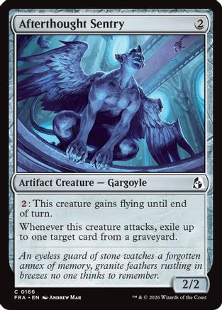 Afterthought Sentry (FRA-166) [Reality Fracture] Foil MTG Single Wizards of the Coast