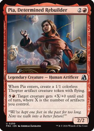 Pia, Determined Rebuilder (FRA-250) [Reality Fracture] MTG Single Wizards of the Coast