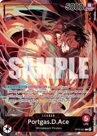 Portgas.D.Ace (Official Playmat - Flame-Flame Fruit Coliseum Edition) (OP16-001) [One Piece Promotion Cards] Foil One Piece Single Bandai