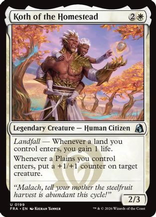 Koth of the Homestead (FRA-199) [Reality Fracture] Foil MTG Single Wizards of the Coast