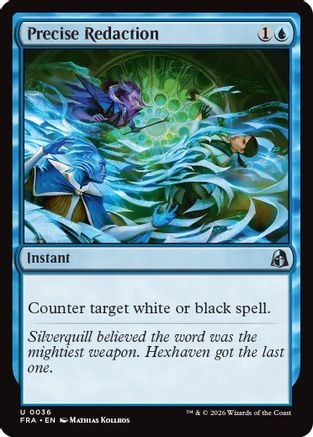 Precise Redaction (FRA-036) [Reality Fracture] Foil MTG Single Wizards of the Coast