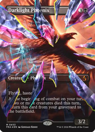 Darklight Phoenix (Facet Foil) (0453) (FRA-453) [Reality Fracture] Foil MTG Single Wizards of the Coast