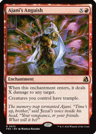 Ajani's Anguish (FRA-072) [Reality Fracture] Foil MTG Single Wizards of the Coast