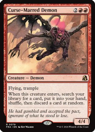 Curse-Marred Demon (FRA-079) [Reality Fracture] Foil MTG Single Wizards of the Coast