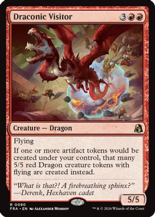 Draconic Visitor (FRA-080) [Reality Fracture] Foil MTG Single Wizards of the Coast