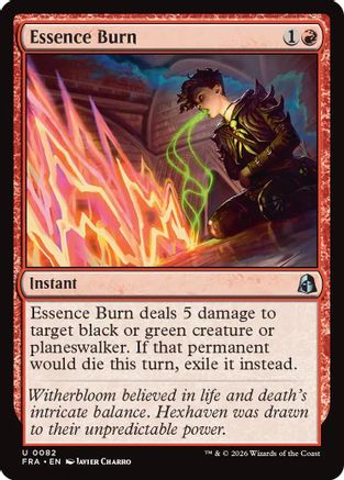 Essence Burn (FRA-082) [Reality Fracture] MTG Single Wizards of the Coast