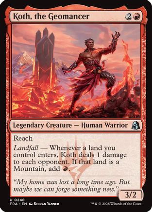 Koth, the Geomancer (FRA-248) [Reality Fracture] MTG Single Wizards of the Coast