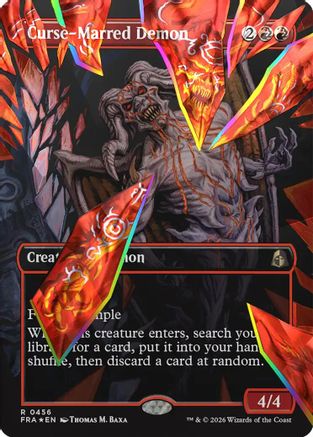 Curse-Marred Demon (Facet Foil) (FRA-456) [Reality Fracture] Foil MTG Single Wizards of the Coast