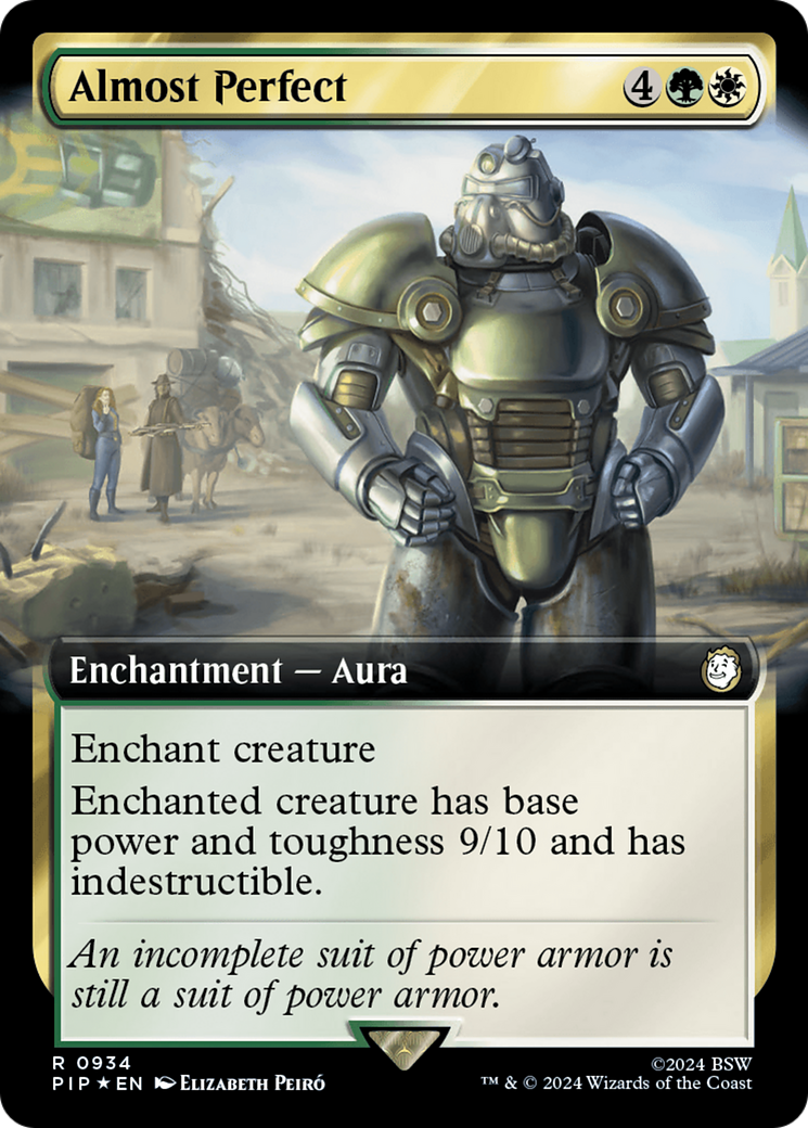 Almost Perfect (Surge Foil) (PIP-934) [Fallout] (Extended Art) Foil MTG Single Wizards of the Coast