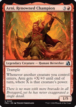 Arni, Renowned Champion (FRA-243) [Reality Fracture] MTG Single Wizards of the Coast