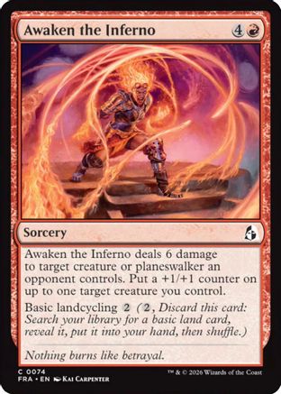 Awaken the Inferno (FRA-074) [Reality Fracture] MTG Single Wizards of the Coast
