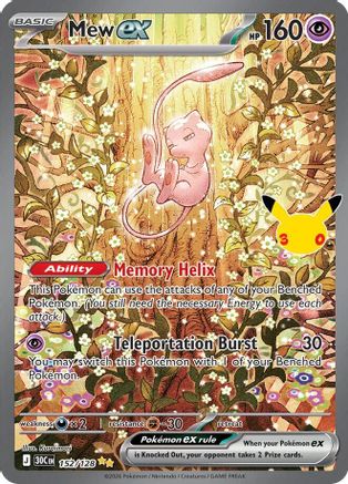 Mew ex 152/128 Holofoil [ME: 30th Celebration]