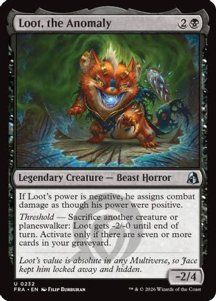 Loot, the Anomaly (FRA-232) [Reality Fracture] MTG Single Wizards of the Coast