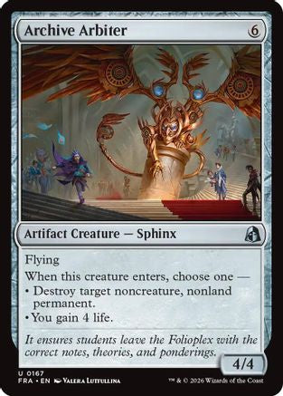 Archive Arbiter (FRA-167) [Reality Fracture] MTG Single Wizards of the Coast