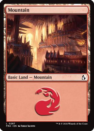 Mountain (0287) (FRA-287) [Reality Fracture] Foil MTG Single Wizards of the Coast