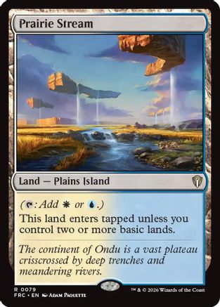 Prairie Stream (FRC-079) [Commander: Reality Fracture] MTG Single Wizards of the Coast