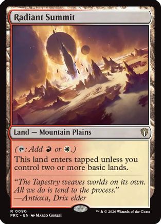Radiant Summit (FRC-080) [Commander: Reality Fracture] MTG Single Wizards of the Coast