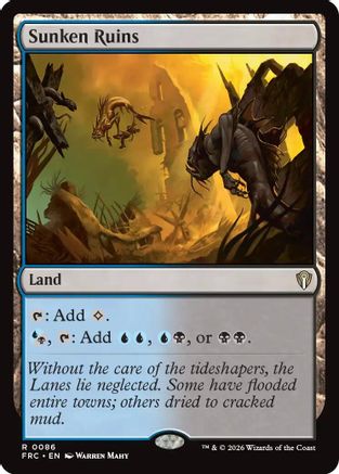 Sunken Ruins (FRC-086) [Commander: Reality Fracture] MTG Single Wizards of the Coast