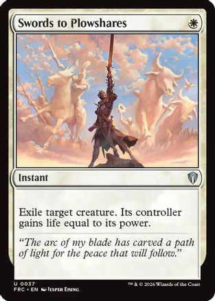 Swords to Plowshares (FRC-037) [Commander: Reality Fracture] MTG Single Wizards of the Coast