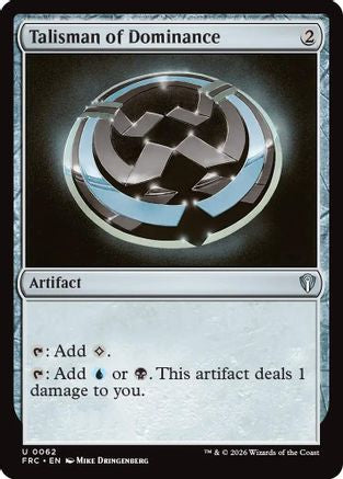 Talisman of Dominance (FRC-062) [Commander: Reality Fracture] MTG Single Wizards of the Coast