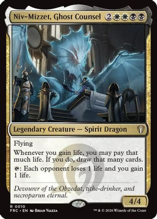 Niv-Mizzet, Ghost Counsel (FRC-010) [Commander: Reality Fracture] MTG Single Wizards of the Coast