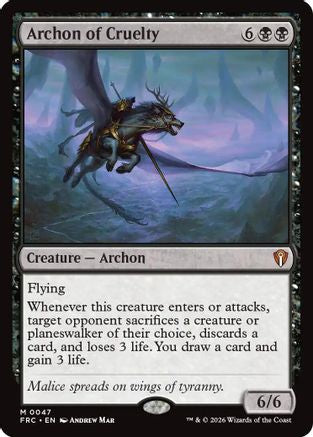 Archon of Cruelty (FRC-047) [Commander: Reality Fracture] MTG Single Wizards of the Coast