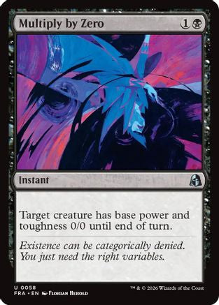 Multiply by Zero (FRA-058) [Reality Fracture] Foil MTG Single Wizards of the Coast