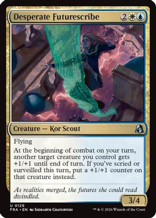 Desperate Futurescribe (FRA-129) [Reality Fracture] Foil MTG Single Wizards of the Coast