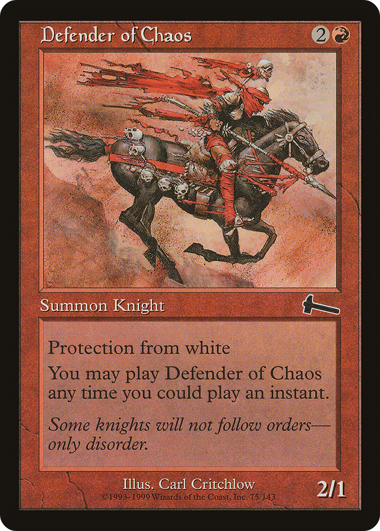 Defender of Chaos (ULG-075) [Urza's Legacy] Foil MTG Single Wizards of the Coast