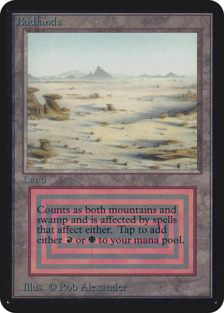 Badlands (LEA-277) [Oldschool] Limited Edition Alpha MTG Single Wizards of the Coast