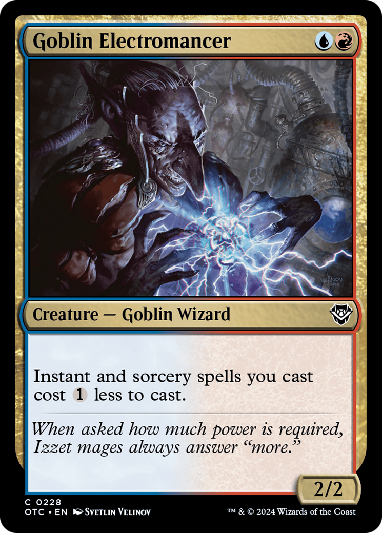 Goblin Electromancer (OTC-228) [Outlaws of Thunder Junction Commander] MTG Single Wizards of the Coast