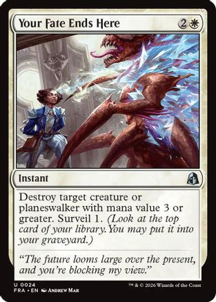 Your Fate Ends Here (FRA-024) [Reality Fracture] Foil MTG Single Wizards of the Coast