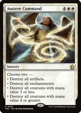 Austere Command (FDC-018) [Commander: Foundations] MTG Single Wizards of the Coast