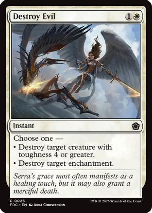 Destroy Evil (FDC-026) [Commander: Foundations] MTG Single Wizards of the Coast