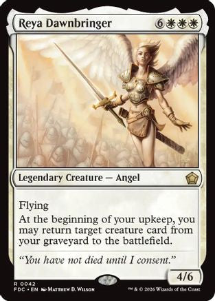Reya Dawnbringer (FDC-042) [Commander: Foundations] MTG Single Wizards of the Coast