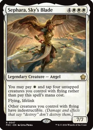 Sephara, Sky's Blade (FDC-047) [Commander: Foundations] MTG Single Wizards of the Coast