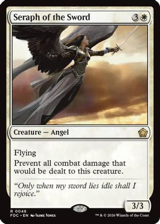Seraph of the Sword (FDC-048) [Commander: Foundations] MTG Single Wizards of the Coast