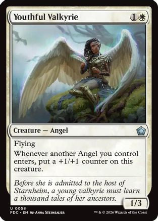 Youthful Valkyrie (FDC-058) [Commander: Foundations] MTG Single Wizards of the Coast