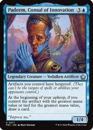 Padeem, Consul of Innovation (FDC-071) [Commander: Foundations] MTG Single Wizards of the Coast