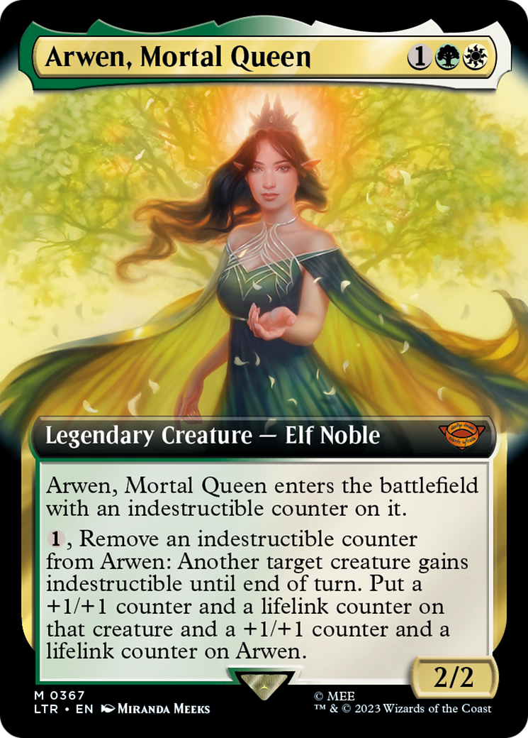 Arwen, Mortal Queen (LTR-367) [The Lord of the Rings: Tales of Middle-earth] (Extended Art) Foil MTG Single Wizards of the Coast