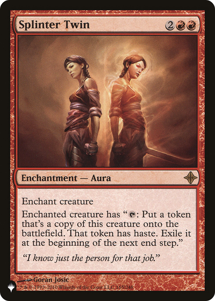 Splinter Twin (LIST-165/248) [Mystery Booster] The List MTG Single Wizards of the Coast